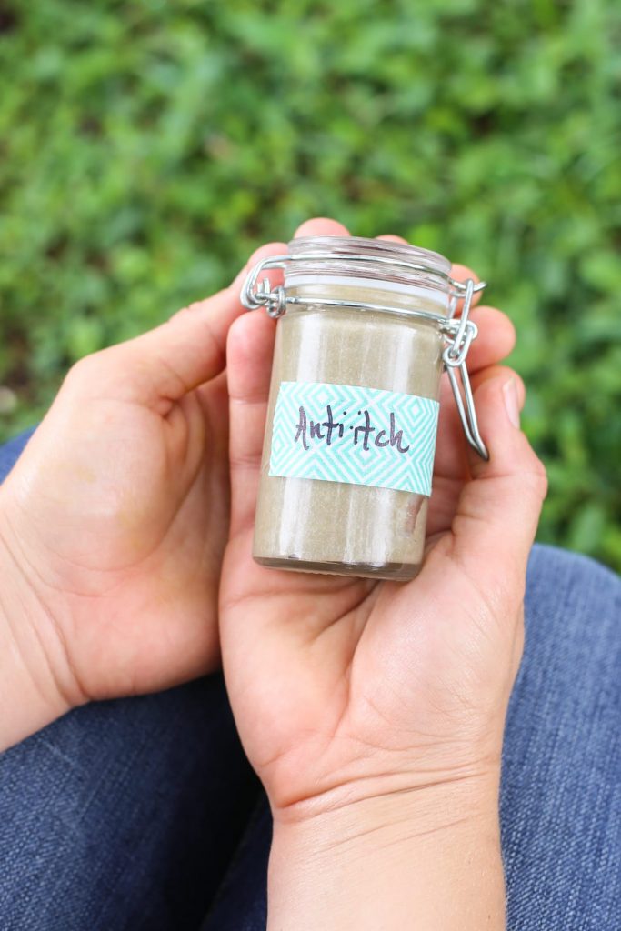 A simple and effective homemade anti-itch cream. This stuff works great on bug bites and plant sensitivities. No yucky ingredients.