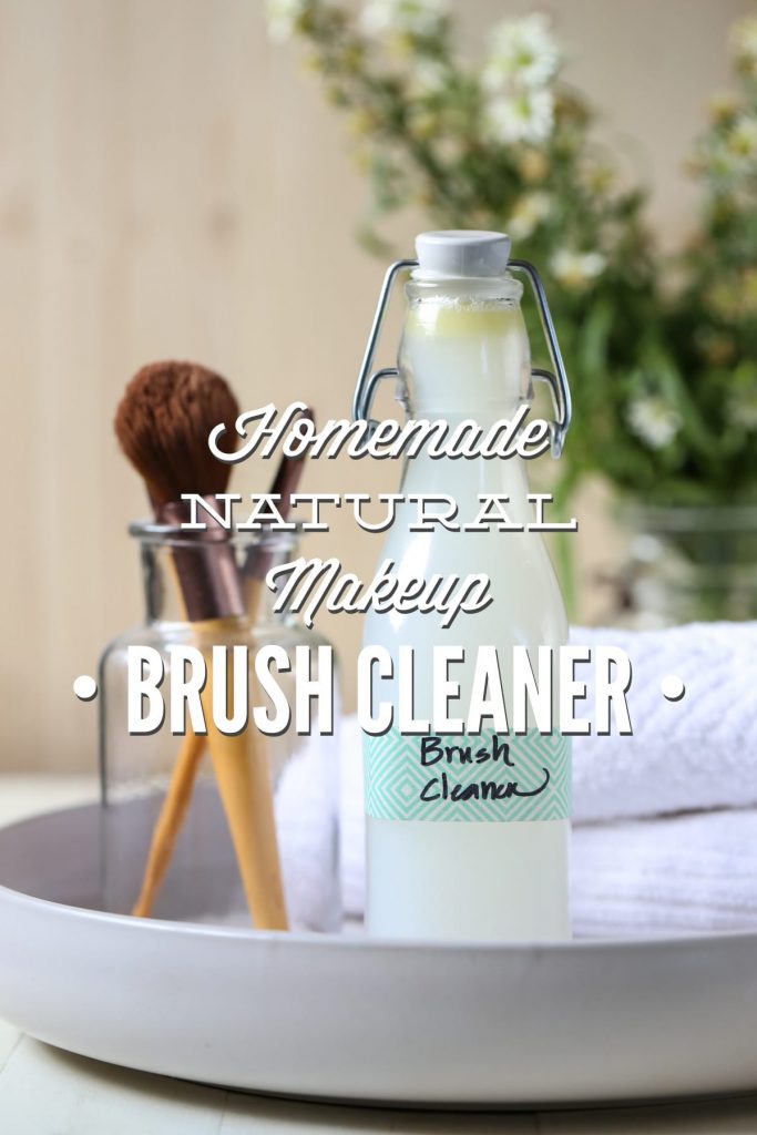 Homemade Natural Makeup Brush Cleaner. A simple, natural, and affordable makeup brush cleaner! This brush cleaner can be used daily or weekly to clean makeup brushes and break the cycle of bacteria and breakouts.