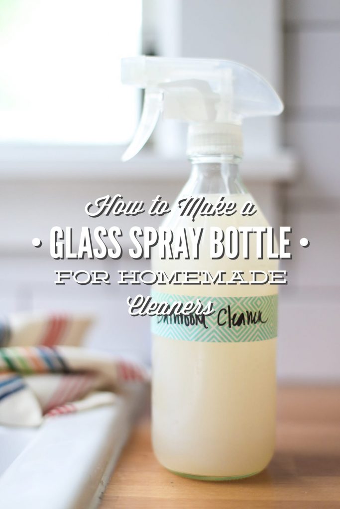 Never throw away old vinegar bottles! Rather, turn them into glass cleaning bottles for simple homemade (all-natural) cleaners. An easy tutorial that costs just pennies; plus tons of homemade cleaner recipes. How to Make A Glass Spray Bottle for Homemade Cleaners!