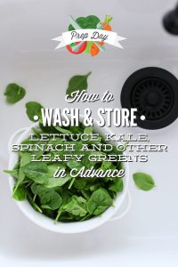 How to wash and store leafy greens in advance