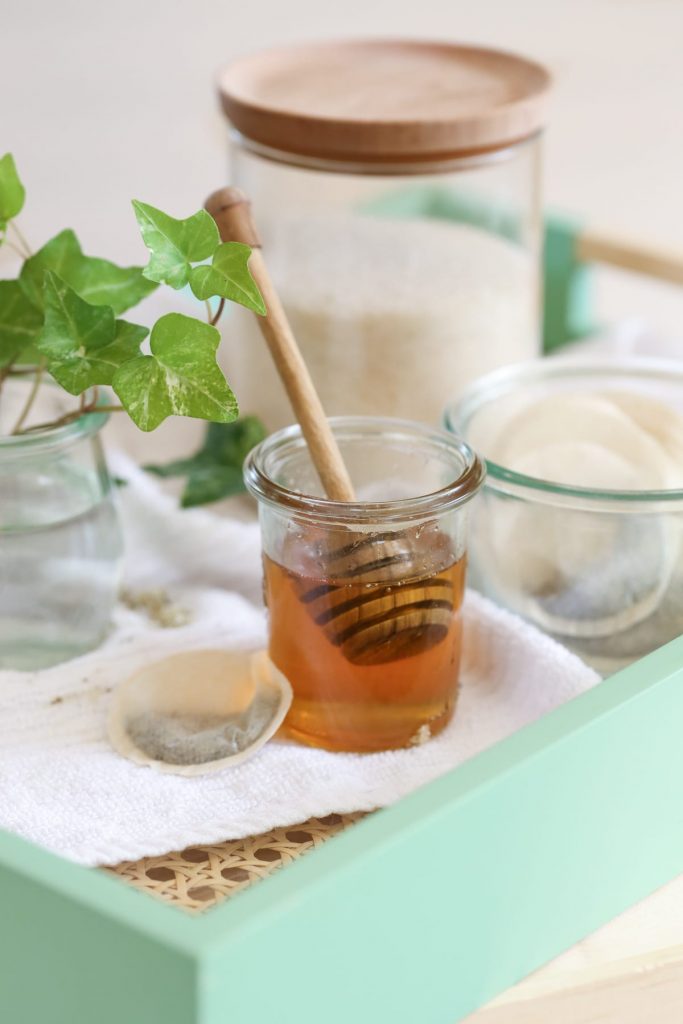 Homemade Green Tea Facial Exfoliator. Who knew a spa experience could be so simple? Four ingredients. Two minutes.