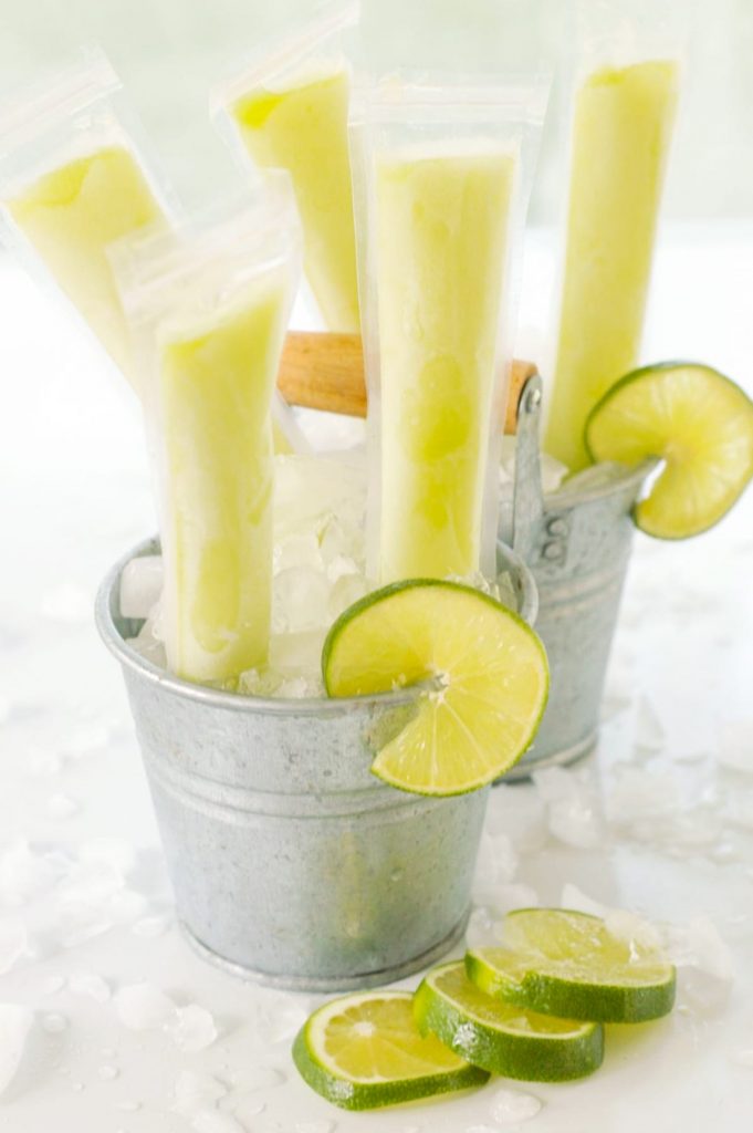 Homemade Lime Green Ice Pops: Real Food Style. No artificial dye or flavorings! Just TWO natural ingredients kids will love.