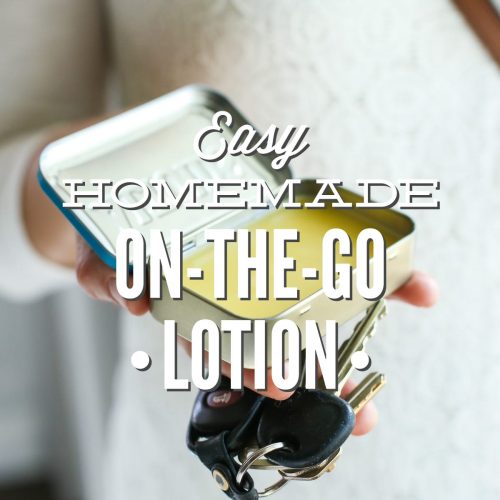 Homemade on-the-go lotion