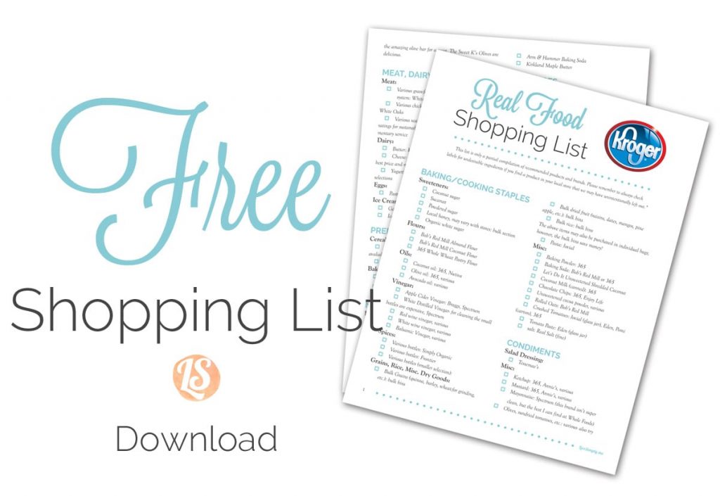 Shopping for real food at Kroger: Tips and tricks for finding healthy and affordable food at Kroger! Plus, a free printable shopping guide.