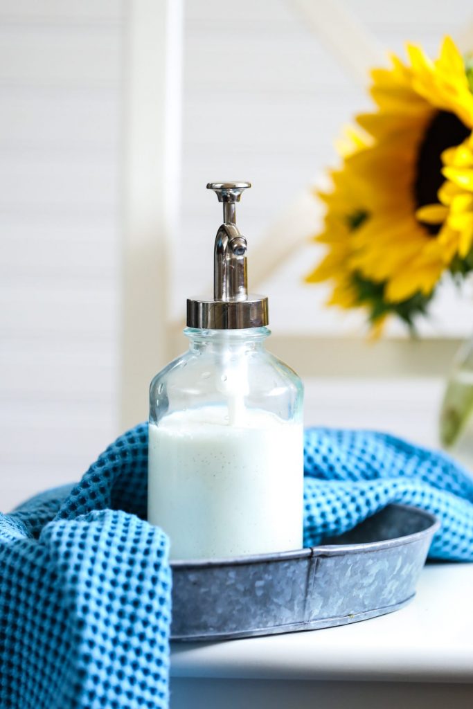 Finally, a homemade shower gel that is thick and creamy and so luxurious! You’ll never go back to store-bought shower gel.