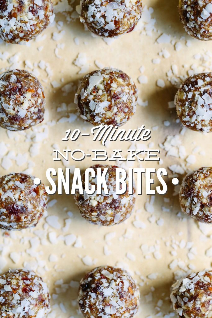 10-Minute No-Bake Snack Bites: Easy, healthy homemade snacks! Packed full of great nutrients for big and little bodies.