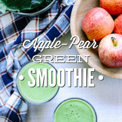 Green Smoothie: A healthy green smoothie with seasonal ingredients! Vegan, gluten-free, and dairy-free!