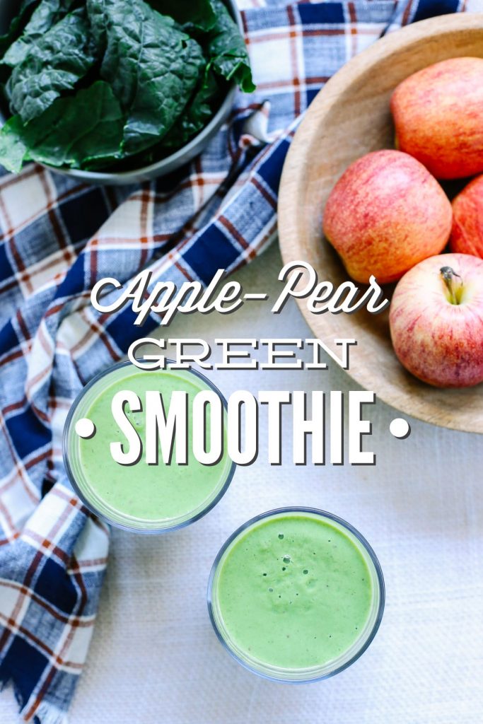 Green Smoothie: A healthy green smoothie with seasonal ingredients! Vegan, gluten-free, and dairy-free!