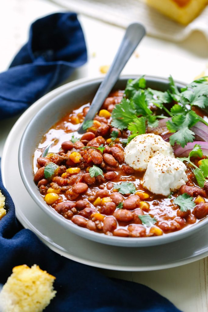 Easy Crock-Pot Chili. A healthy, from-scratch chili recipe without all the effort. This recipe is made in the crock-pot resulting in a no-fuss healthy meal.