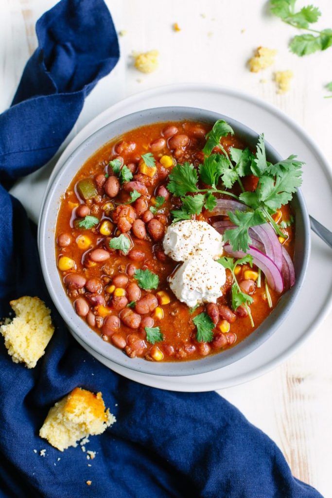 Easy Crock-Pot Chili. A healthy, from-scratch chili recipe without all the effort. This recipe is made in the crock-pot resulting in a no-fuss healthy meal.