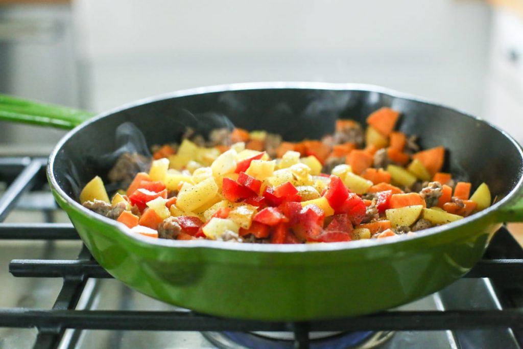 Sausage and Sweet Potato Hash. Enjoy this delicious hash any time of the year, not just in the fall. Your family will love you for this yummy breakfast recipe.