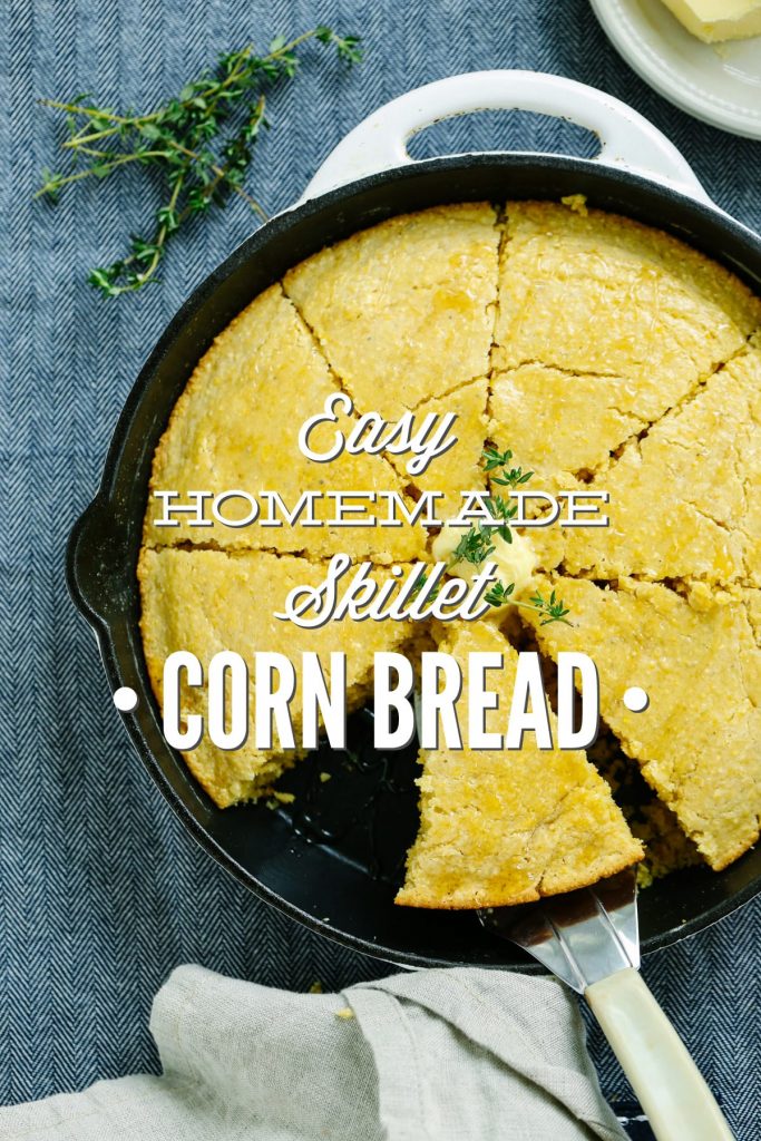 Easy Homemade Skillet Cornbread: Super easy recipe with only REAL FOOD ingredients!