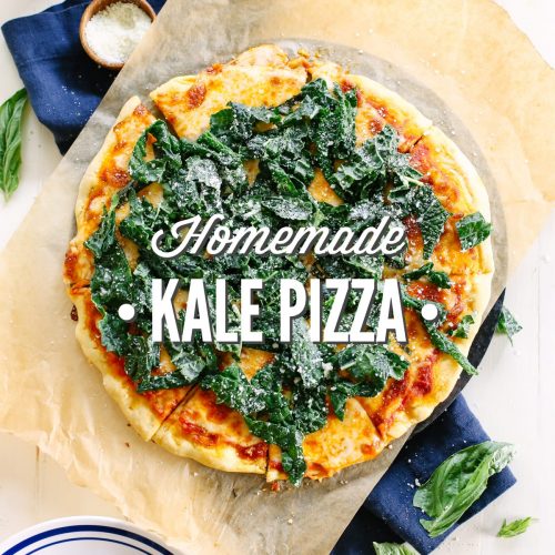 homemade kale pizza: A delicious and healthy take on traditional homemade pizza. So easy!