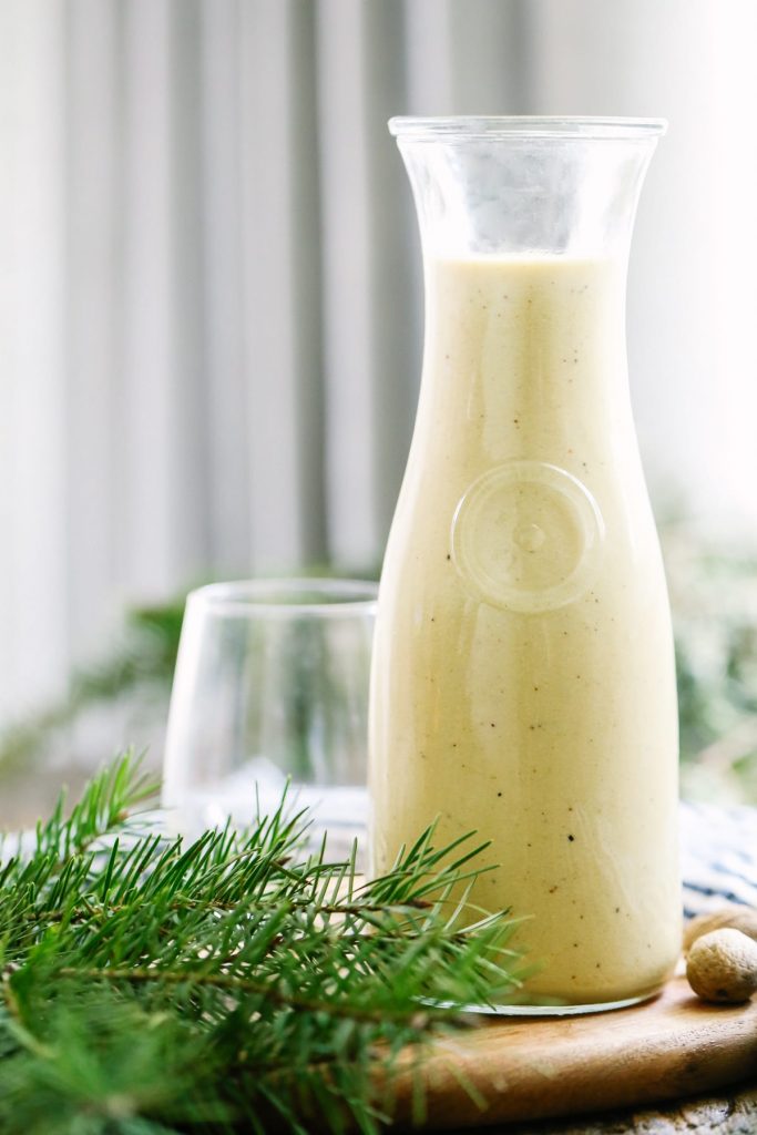 Easy real food eggnog! No cans or artificial ingredients. Just real, unprocessed, and simple ingredients! SOOO GOOD!