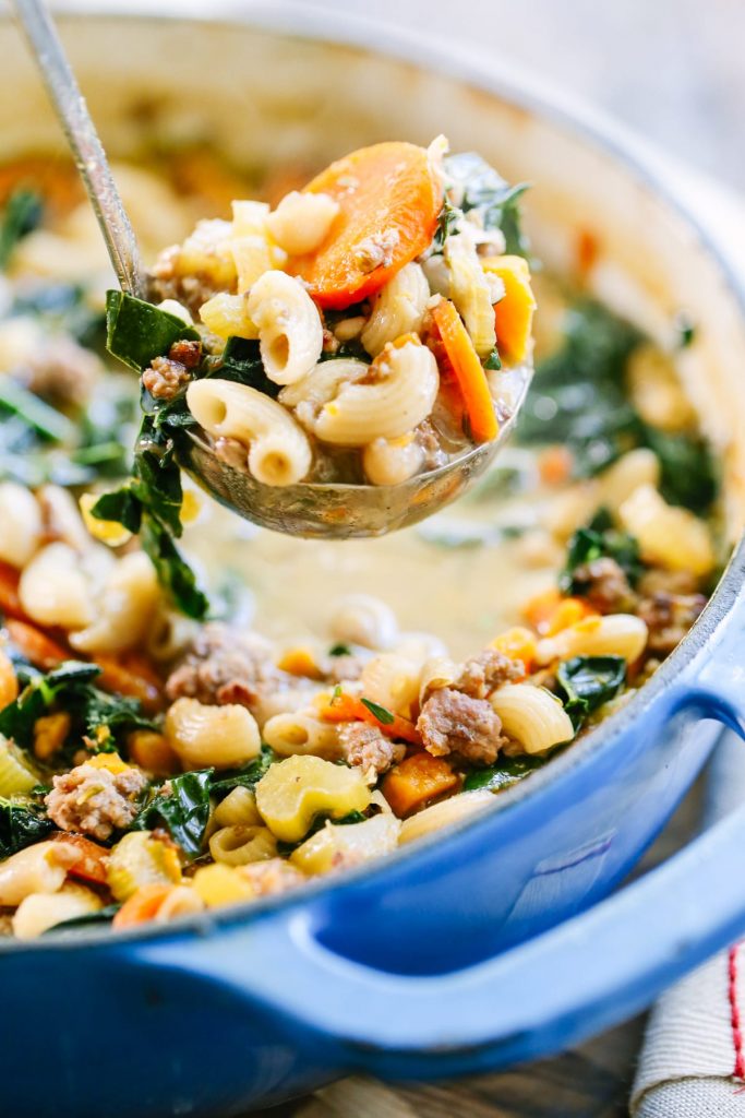 Easy Sausage, Kale, and White Bean Soup - Live Simply