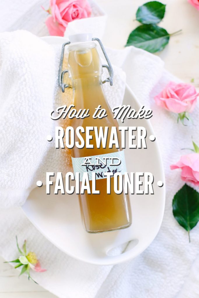 How to make rosewater and rosewater facial toner. This homemade skin toner is so easy to make at home! Soothing and refreshing for the skin.