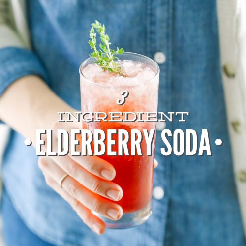 3 Ingredient Elderberry Soda
