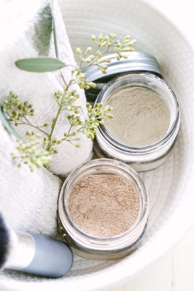 This stuff is so easy to make, and saves me so much time in the morning. Just sprinkle this dry shampoo in your hair, massage, brush, and voila...you're ready to face the day. The darker powder works best for my hair, but there are two color options in the recipe.