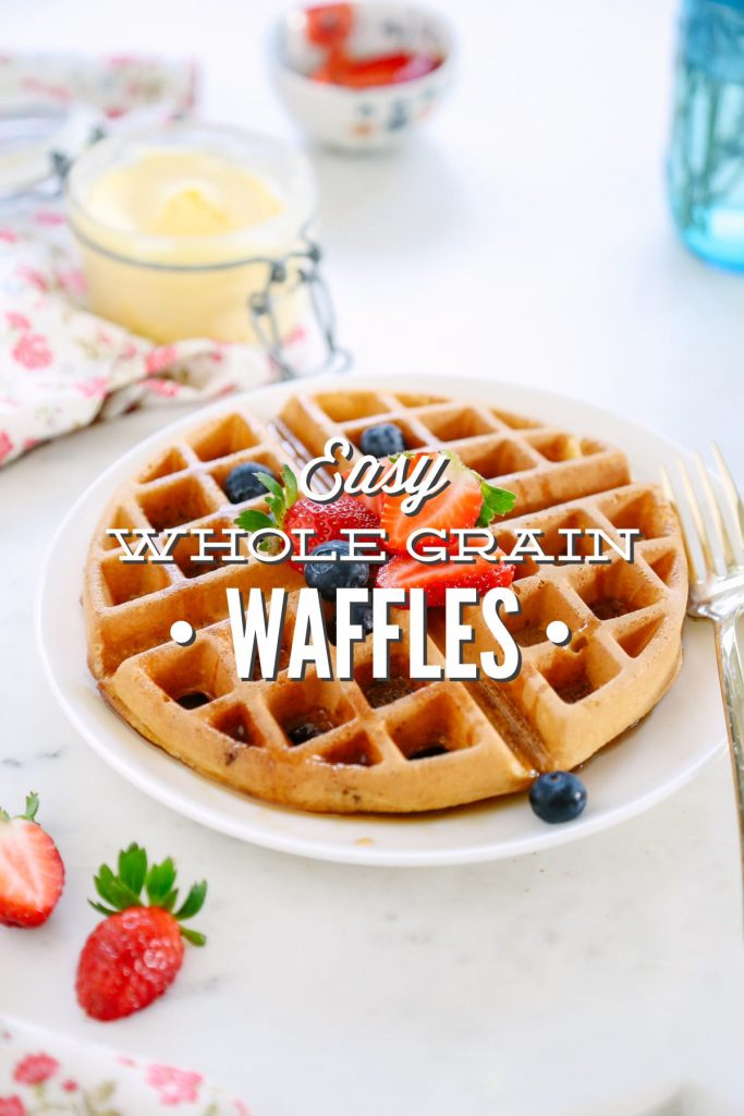 Easy Whole Grain Waffles. Skip the Eggo box and whip up a double batch of these delicious, healthy waffles for crazy school day breakfasts!