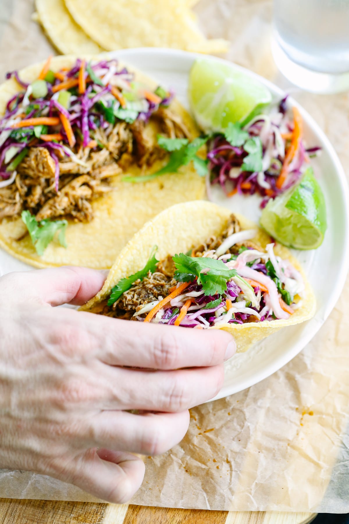 CrockPot Pulled Chicken Taco Meat Live Simply