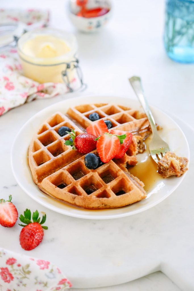 Easy Whole Grain Waffles. Skip the Eggo box and whip up a double batch of these delicious, healthy waffles for crazy school day breakfasts!