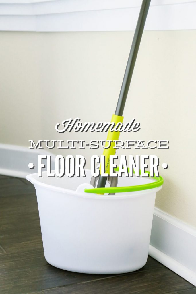 This homemade multi-surface floor cleaner is made with 3 all natural ingredients and comes together in seconds!