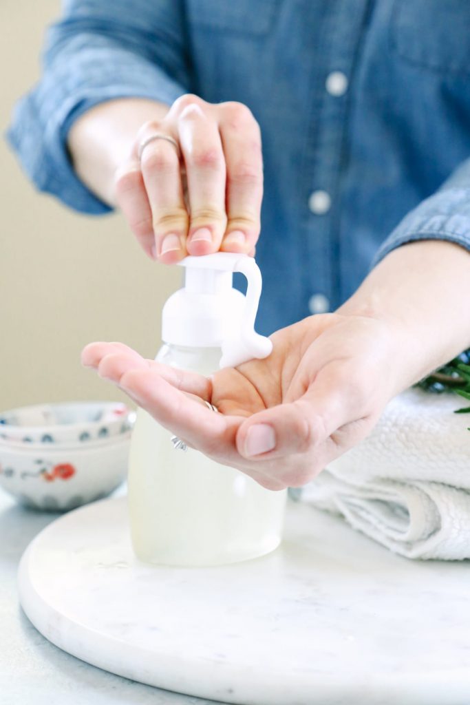 This Easy DIY Foaming Body Wash is the perfect way to wash the dirt away!