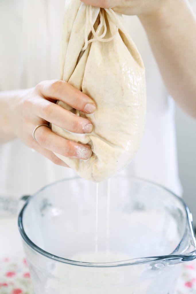 It's super easy to make your own creamy cashew milk! No soaking necessary. It's the perfect substitute for coffee creamer!