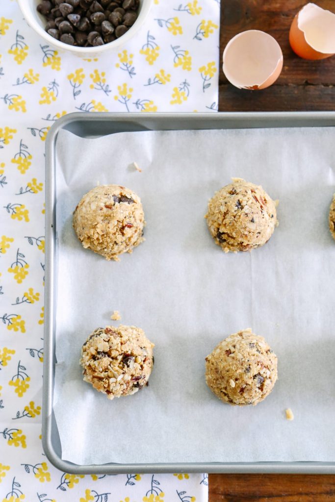 Oatmeal-Coconut Chocolate Chip Cookies. Made with real ingredients! So good.