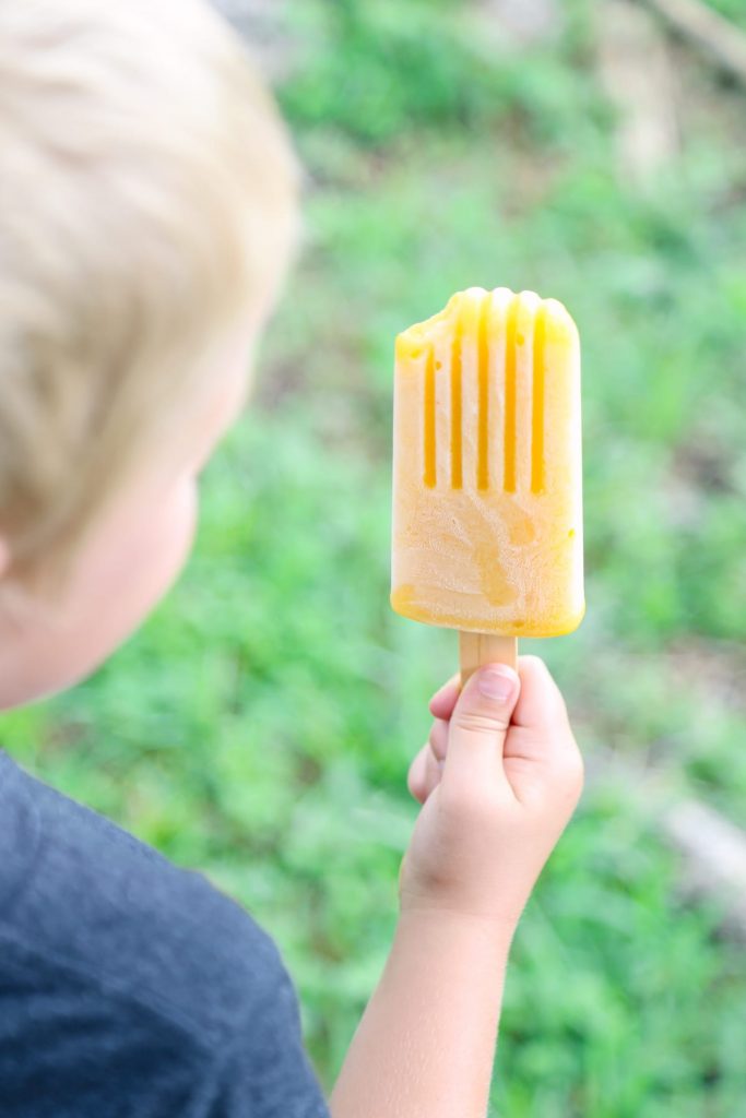 Yum! Seriously love these homemade popsicles. So easy to make, and they're so refreshing in the summer heat. Natural electrolyte popsicles.