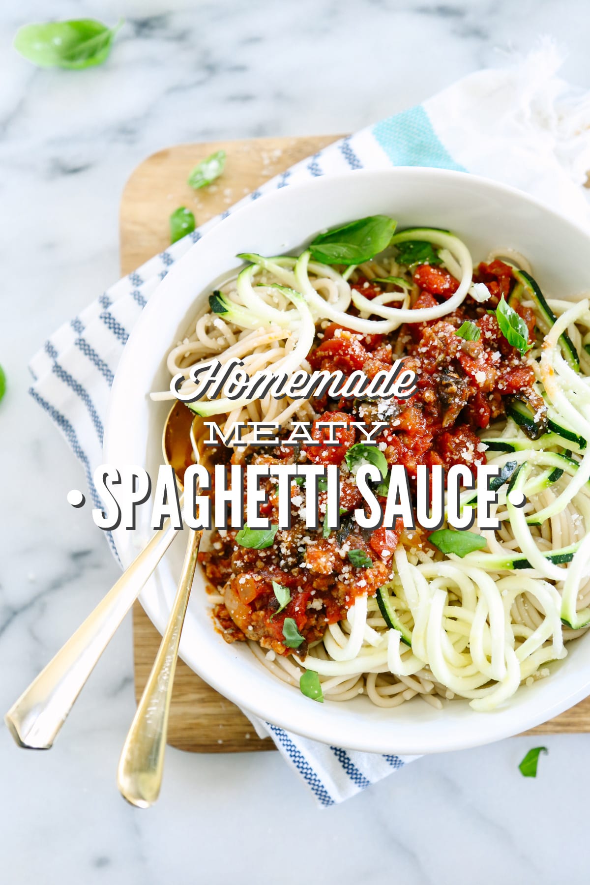 Homemade Meaty Spaghetti Sauce (with meat-free option)