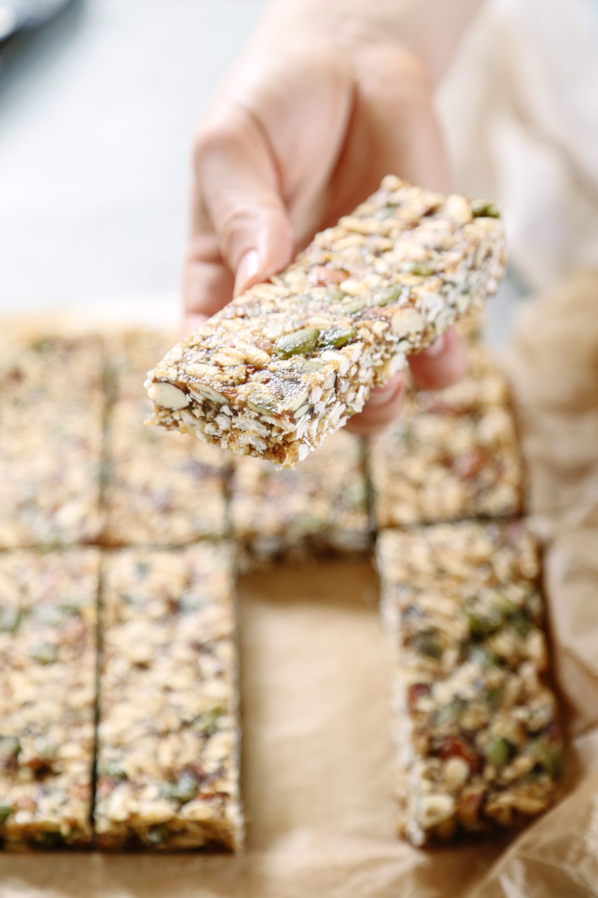 Homemade No-Bake Trail Mix Granola Bars (Freezer-Friendly) - Live Simply