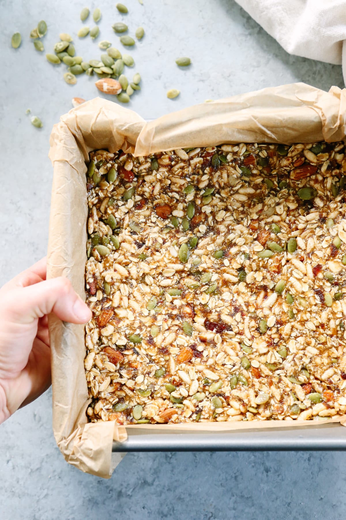 Homemade No-Bake Trail Mix Granola Bars (Freezer-Friendly) - Live Simply