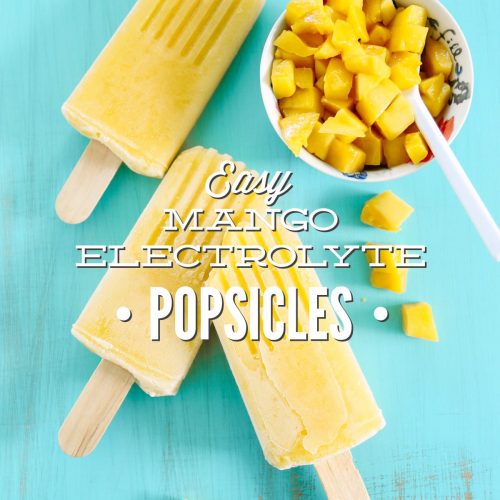 Easy Mango Electrolyte Popsicles
