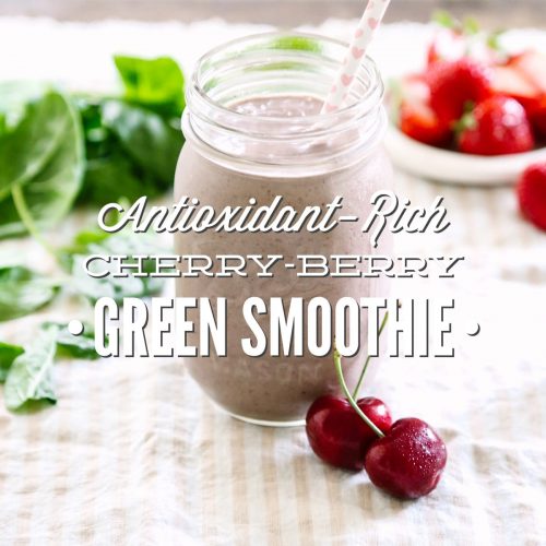 Antioxidant-Rich Cherry-Berry Green Smoothie