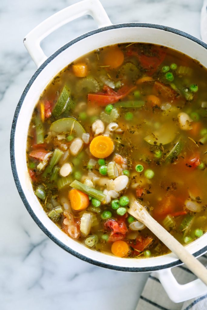 So good! Love this healthy garden-inspired soup. Makes enough for dinner and lunch. A vegetarian soup that's hearty, naturally- flavorful, and easy to make!