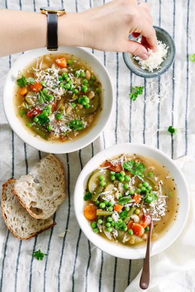 So good! Love this healthy garden-inspired soup. Makes enough for dinner and lunch. A vegetarian soup that's hearty, naturally- flavorful, and easy to make!