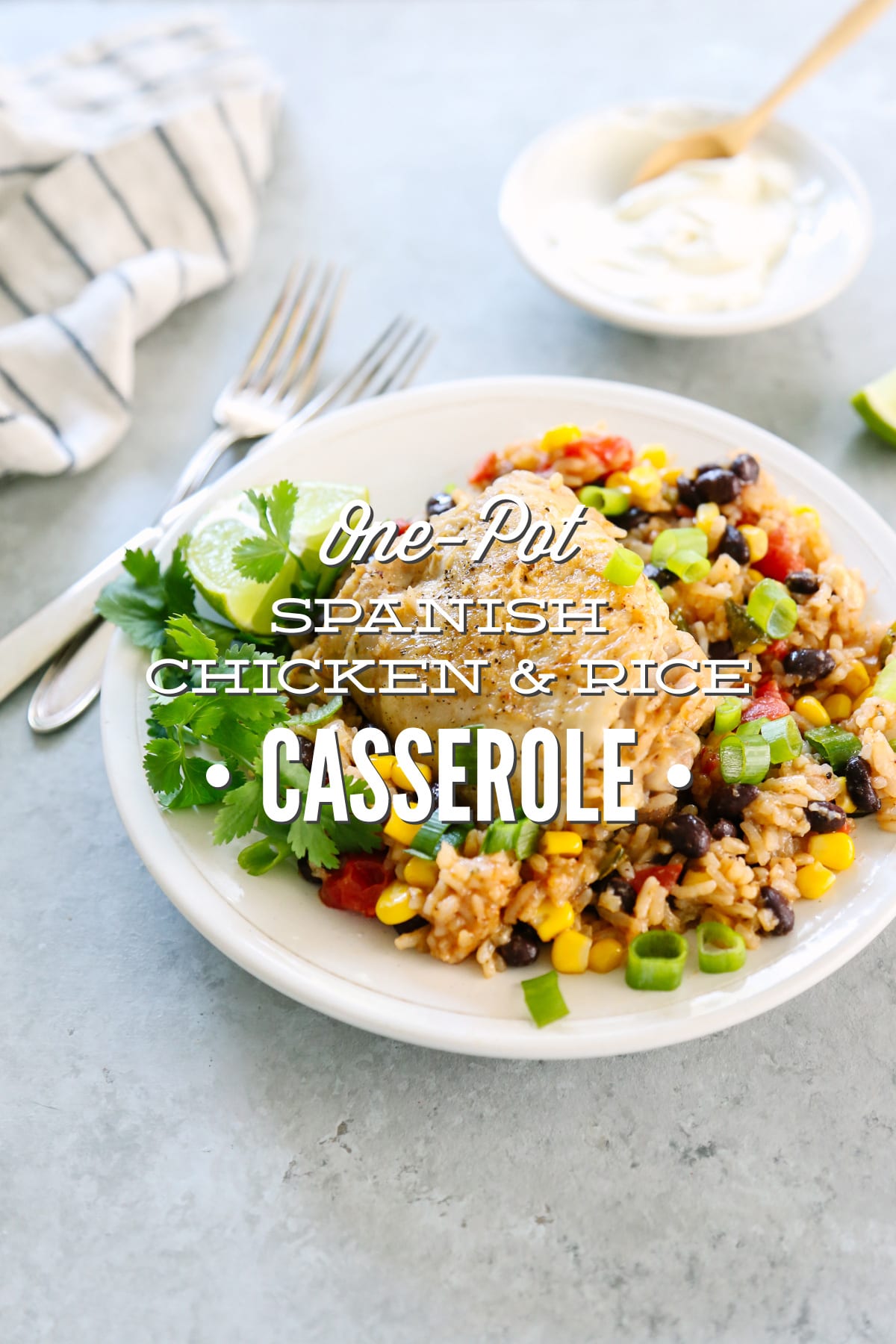 One-Pot Spanish Chicken and Rice Casserole