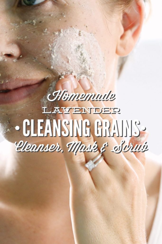 Homemade Lavender Cleansing Grains: Facial Cleanser, Mask, and Scrub