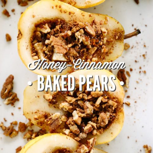 Honey Cinnamon Baked Pears