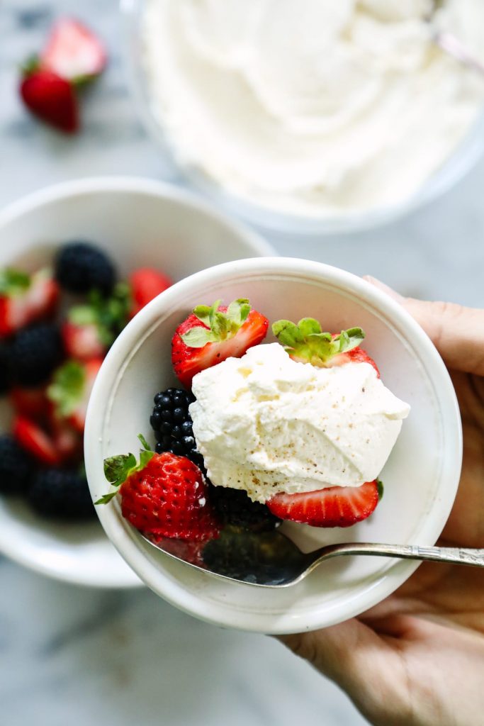 So good! Both a dairy and dairy-free option for this real food whipped cream.