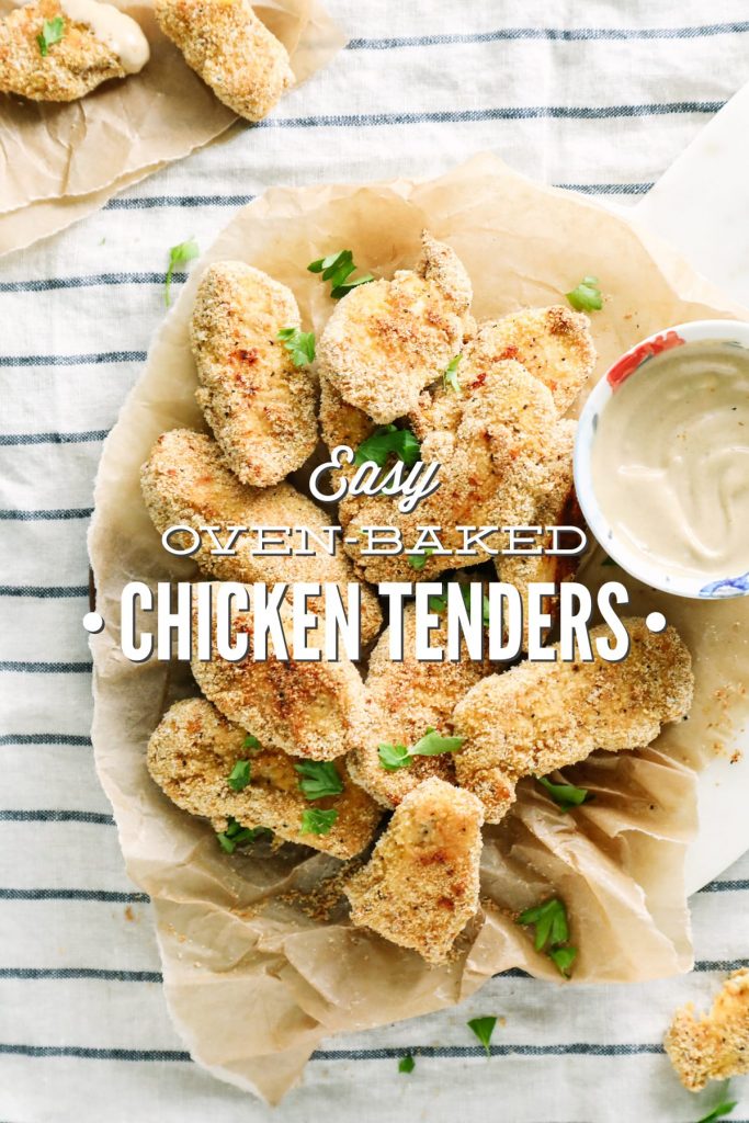 Easy. Healthy. Delicious. My family raves about these baked chicken tenders/strips.