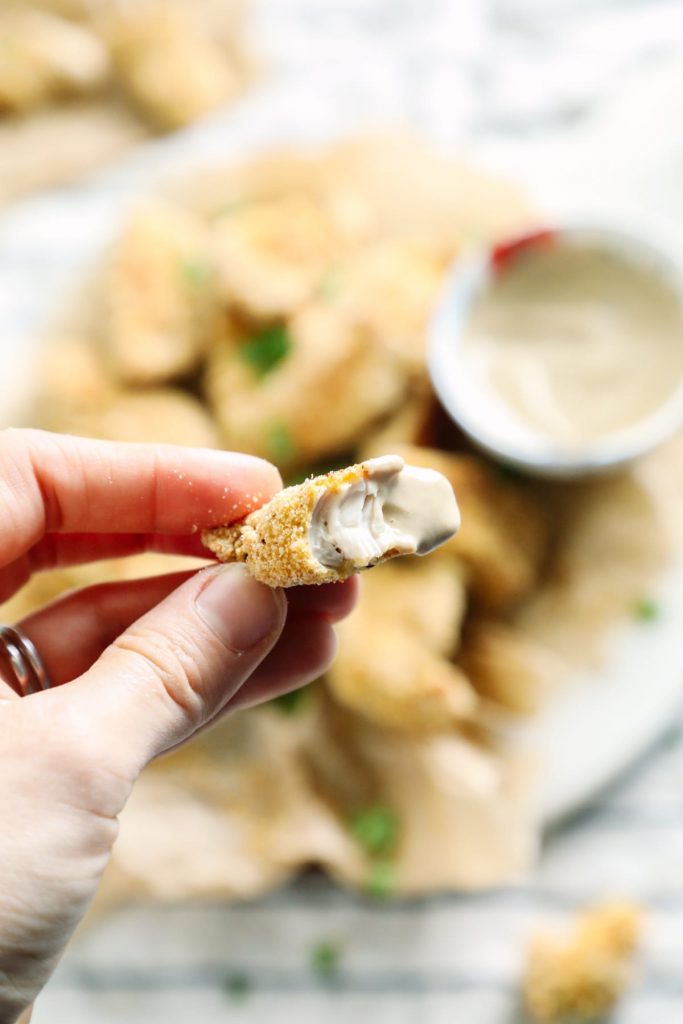 Easy. Healthy. Delicious. My family raves about these baked chicken tenders/strips.