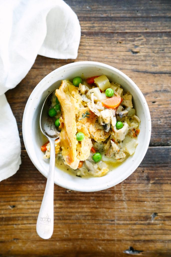 This ain't your grandma's chicken pot pie! So easy to make in one pot!