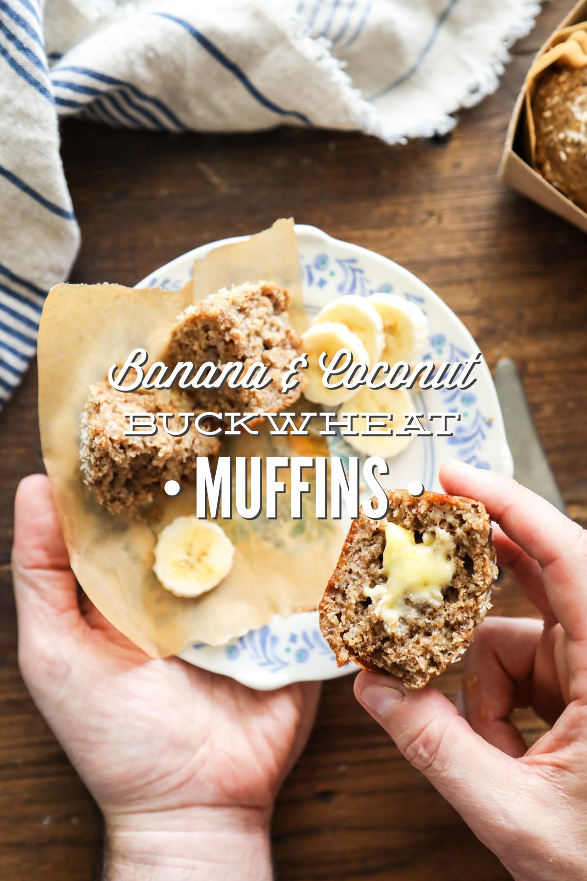 Banana and Coconut Buckwheat Muffins