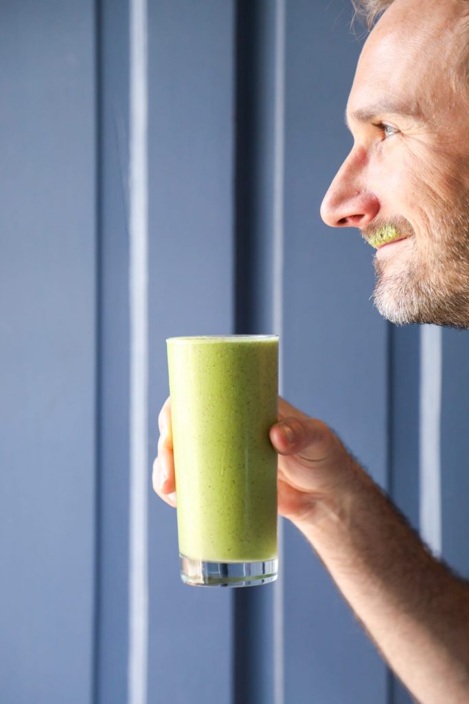 This is my go-to smoothie nearly every single morning. This smoothie is packed full of leafy greens and natural protein (no fancy protein powders).