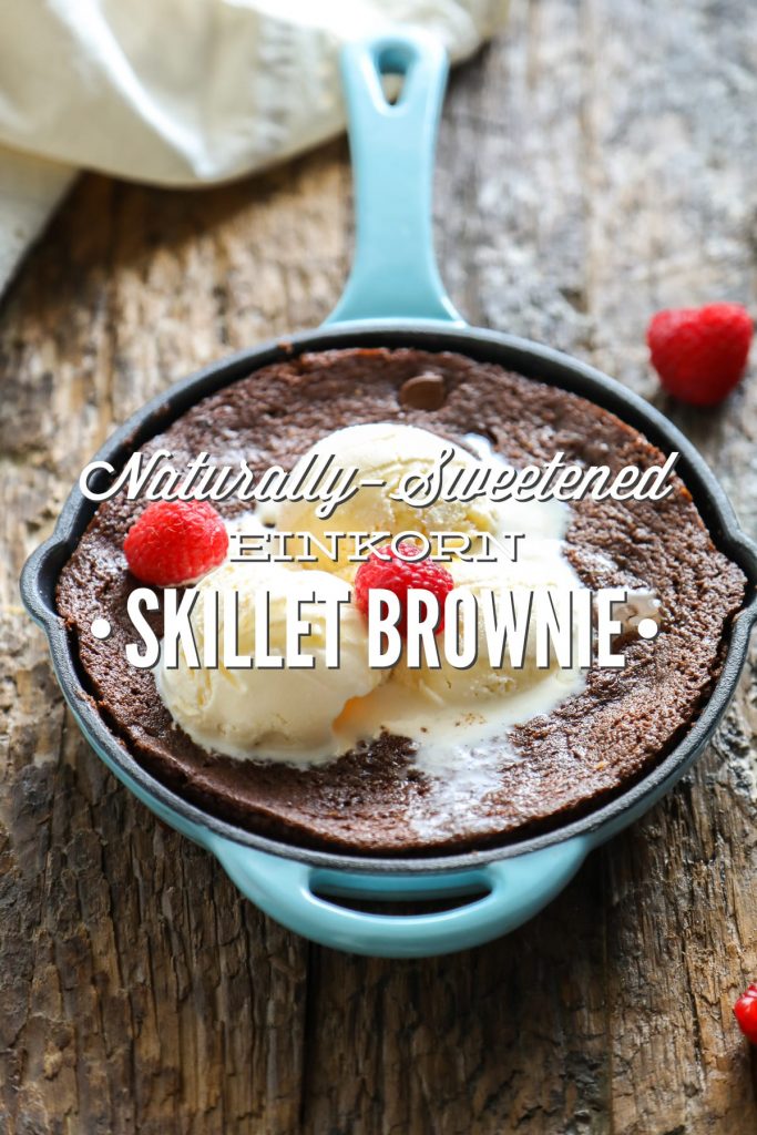 A healthy brownie that's super easy to make! I could eat the entire skillet on my own--so good!