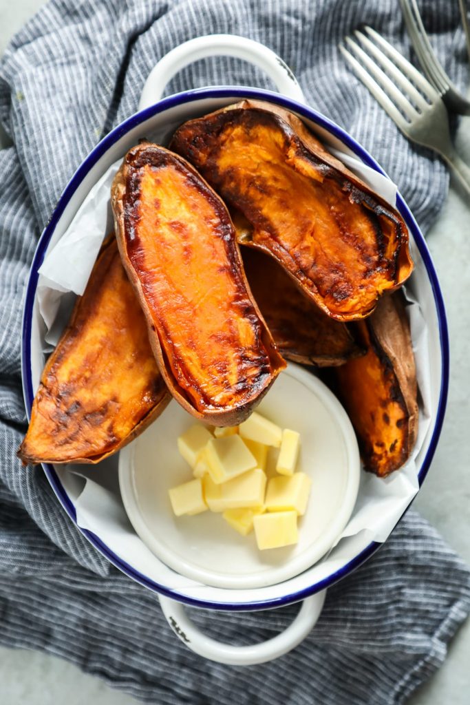 The Best and Quickest Baked Sweet Potatoes - Live Simply