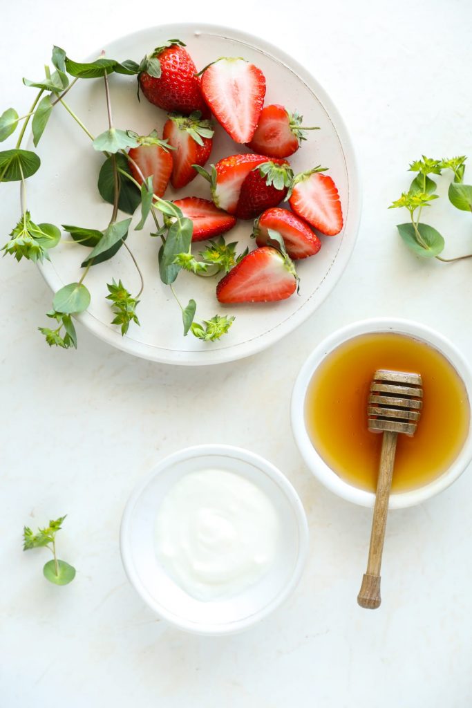 A brightening strawberry facial mask. This super easy mask only requires three ingredients, and it's gentle enough to use daily.
