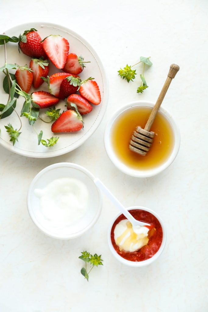 A brightening strawberry facial mask. This super easy mask only requires three ingredients, and it's gentle enough to use daily.